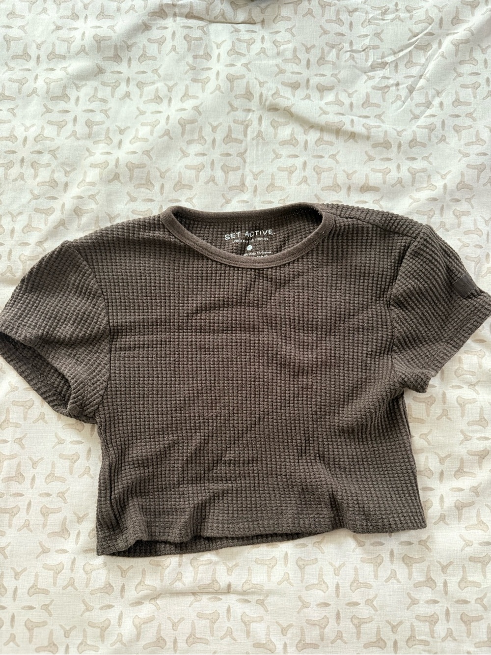 Brown SET waffle shirt
